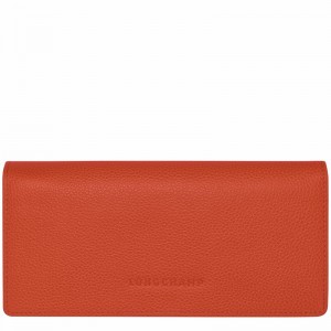 Longchamp Le FOULONNÉ Continental Portefeuille Dames Oranje Belgium | L3044021685