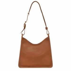 Longchamp Le FOULONNÉ M Hobo Tas Dames Caramel Belgium | 10155021121