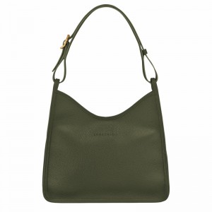 Longchamp Le FOULONNÉ M Hobo Tas Dames Khaki Belgium | 10155021892