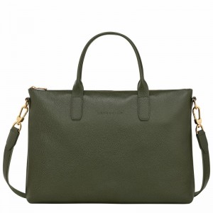 Longchamp Le FOULONNÉ S Aktentas Dames Khaki Belgium | 20032021892