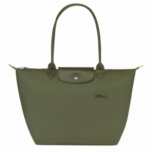 Longchamp Le Pliage Green L Tote Tassen Dames Groen Belgium | L1899919479