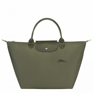 Longchamp Le Pliage Green M Handtas Dames Groen Belgium | L1623919479