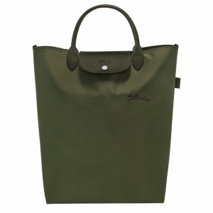 Longchamp Le Pliage Green M Tote Tassen Dames Groen Belgium | 10168919479