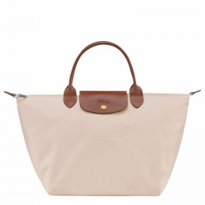 Longchamp Le Pliage Original M Handtas Dames Wit Belgium | L1623089P71