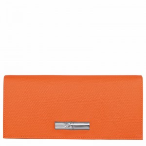 Longchamp Le Roseau Flap Portefeuille Dames Oranje Belgium | L3044HFP017