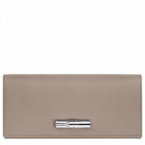 Longchamp Le Roseau Flap Portefeuille Dames Grijs Belgium | L3044HFP266