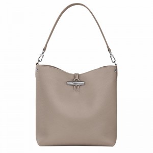 Longchamp Le Roseau M Schoudertas Dames Grijs Belgium | 10281HFP266