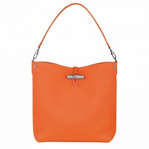 Longchamp Le Roseau M Schoudertas Dames Oranje Belgium | 10281HFP017