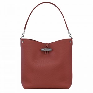 Longchamp Le Roseau M Schoudertas Dames Bruin Belgium | 10281HFP404