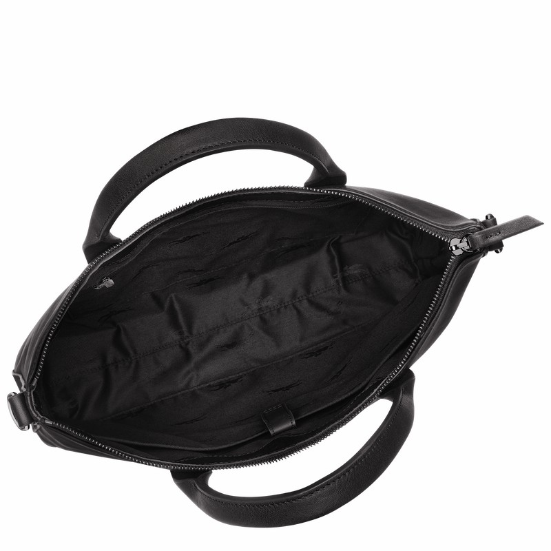 Longchamp 3D Aktentas Dames Zwart Belgium | 10237HCV001