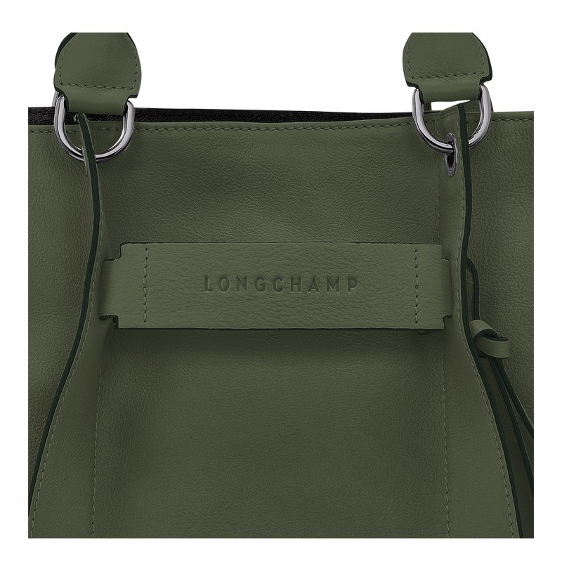 Longchamp 3D L Handtas Dames Khaki Belgium | 10198HCV292