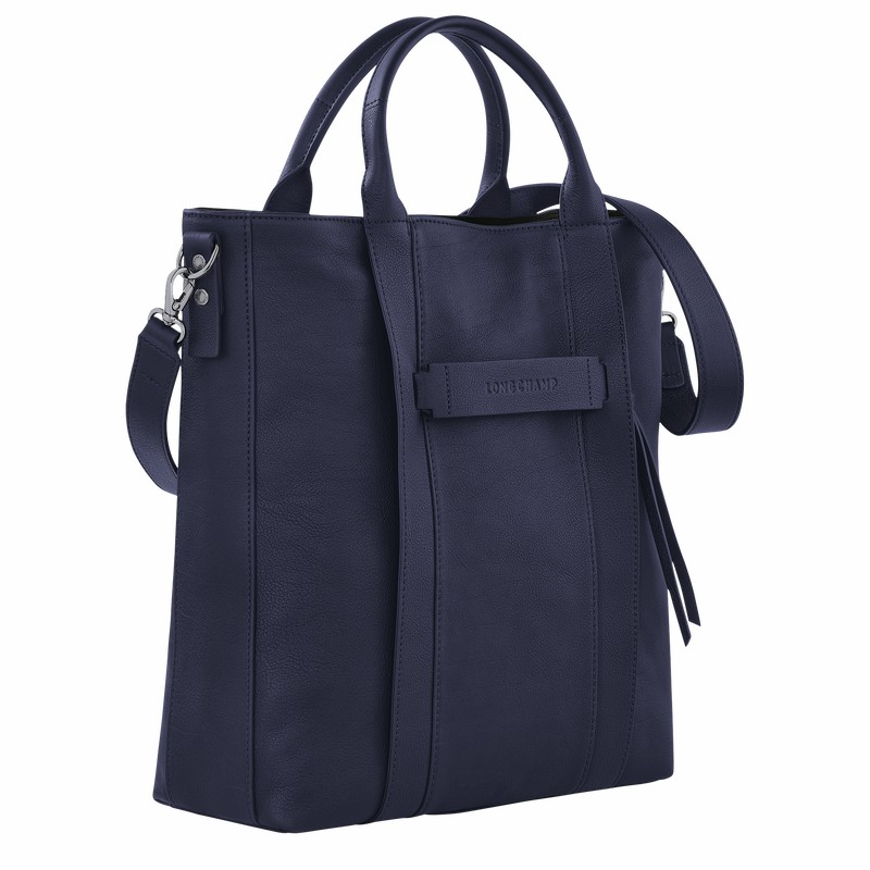 Longchamp 3D L Tote Tassen Dames Donkerblauw Belgium | 20052HCV645