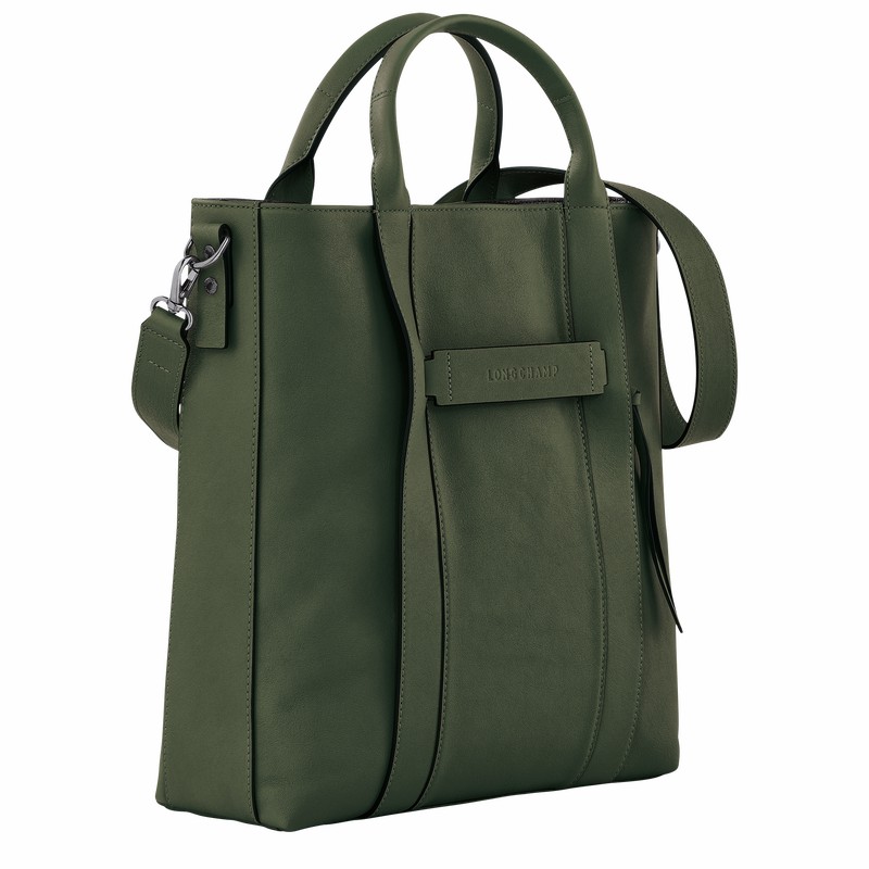 Longchamp 3D L Tote Tassen Dames Khaki Belgium | 20052HCV292