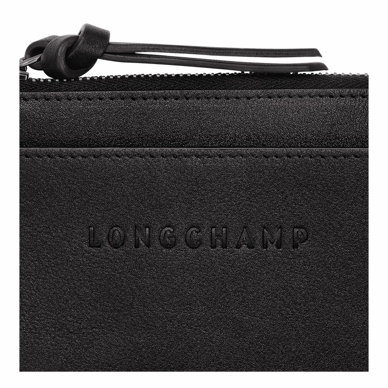 Longchamp 3D Pasjeshouder Dames Zwart Belgium | 30034HCV001