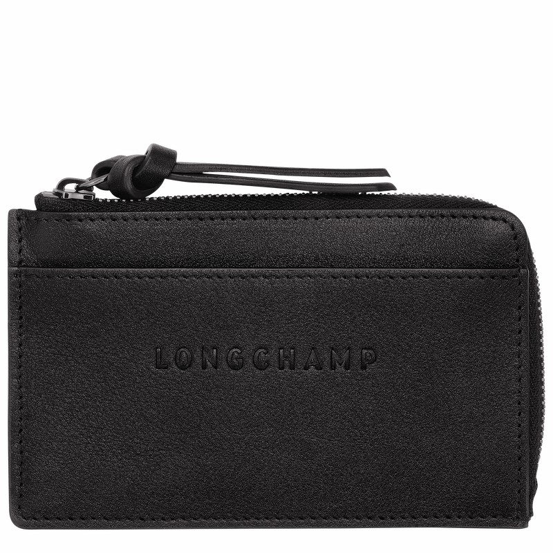 Longchamp 3D Pasjeshouder Dames Zwart Belgium | 30034HCV001