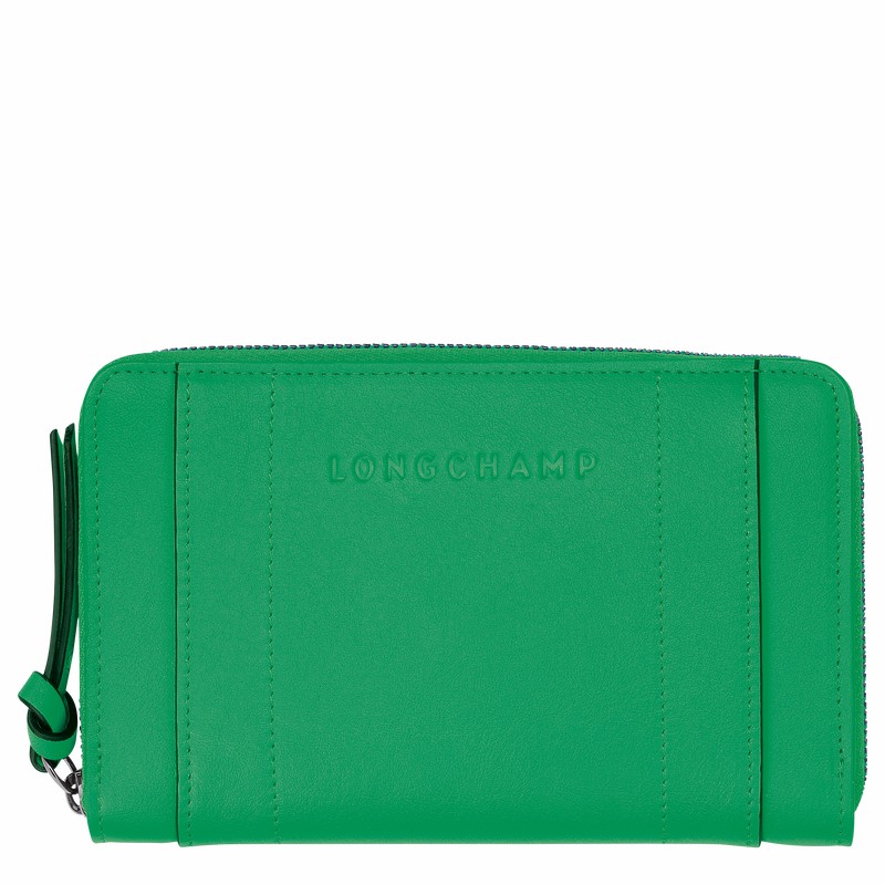 Longchamp 3D Portefeuille Dames Groen Belgium | L3622HCV129