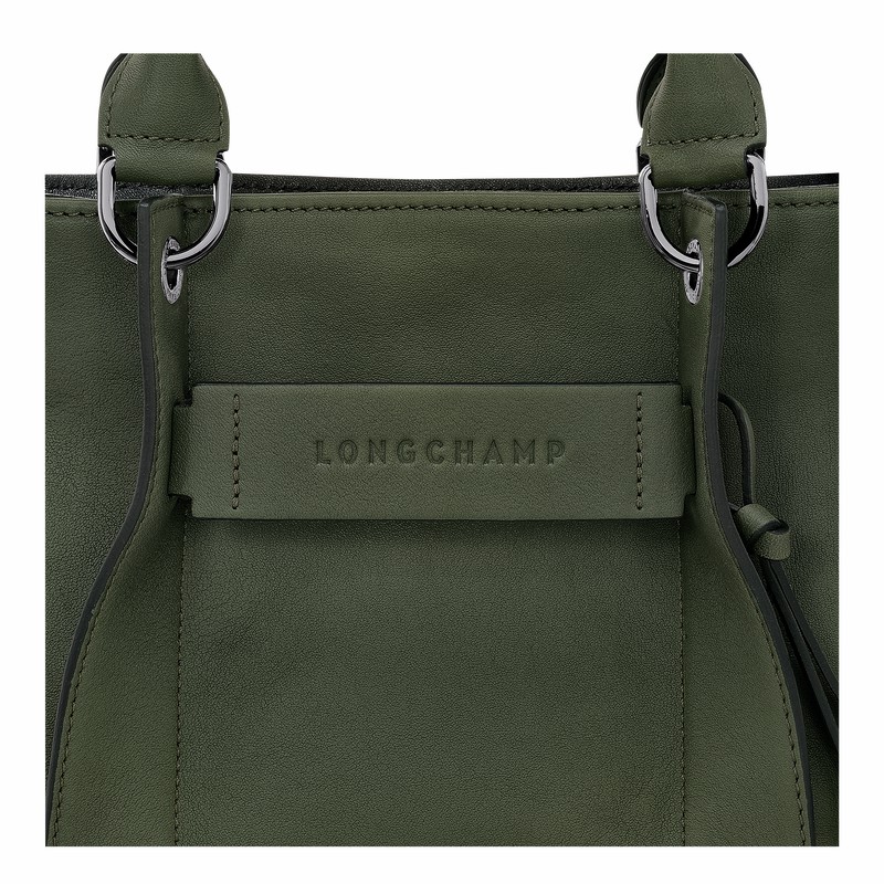 Longchamp 3D S Handtas Dames Khaki Belgium | 10197HCV292