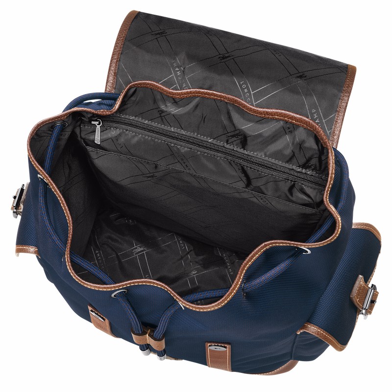 Longchamp Boxford Rugzakken Heren Blauw Belgium | 20035080127