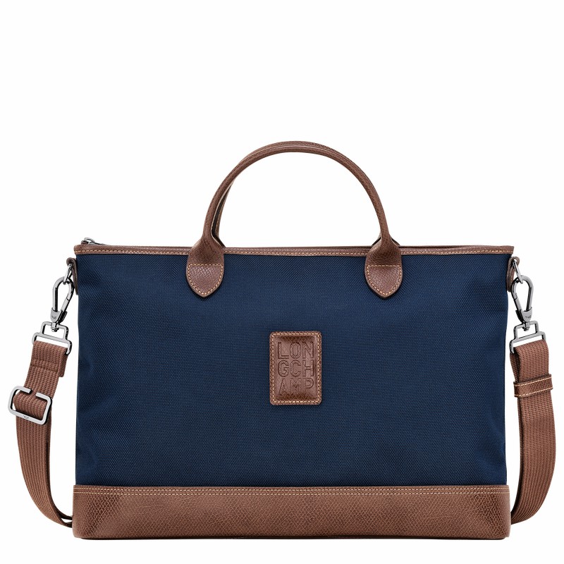 Longchamp Boxford S Aktentas Dames Blauw Belgium | 20032080127