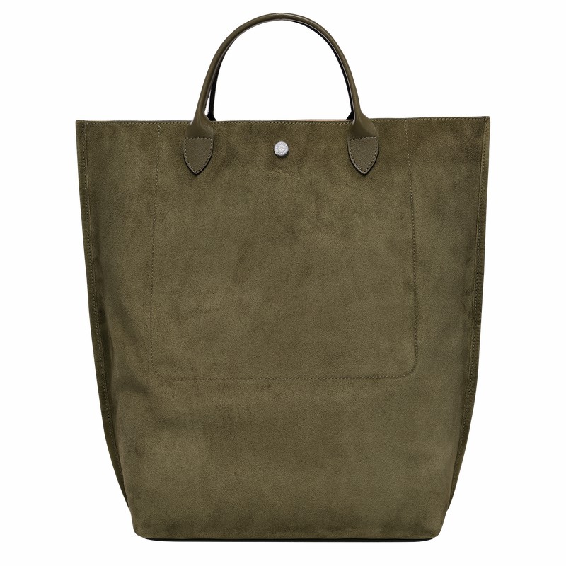 Longchamp Cabas Longchamp M Tote Tassen Dames Khaki Belgium | 10277HFO292