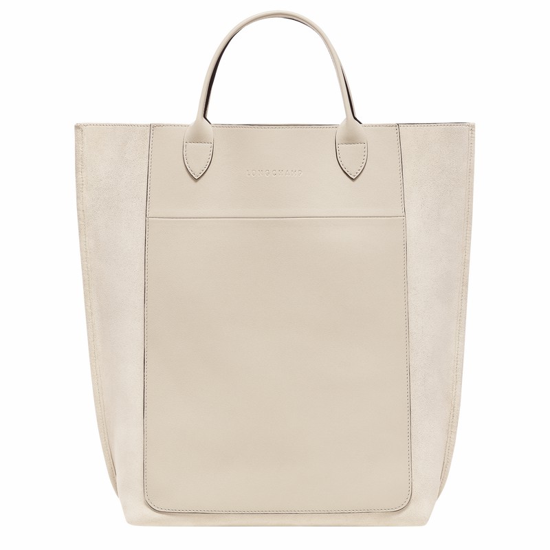 Longchamp Cabas Longchamp M Tote Tassen Dames Beige Belgium | 10277HFO237