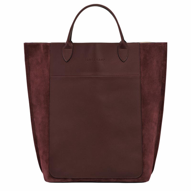 Longchamp Cabas Longchamp M Tote Tassen Dames Bordeaux Belgium | 10277HFO009