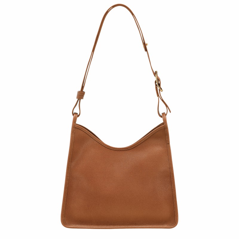 Longchamp Le FOULONNÉ M Hobo Tas Dames Caramel Belgium | 10155021121