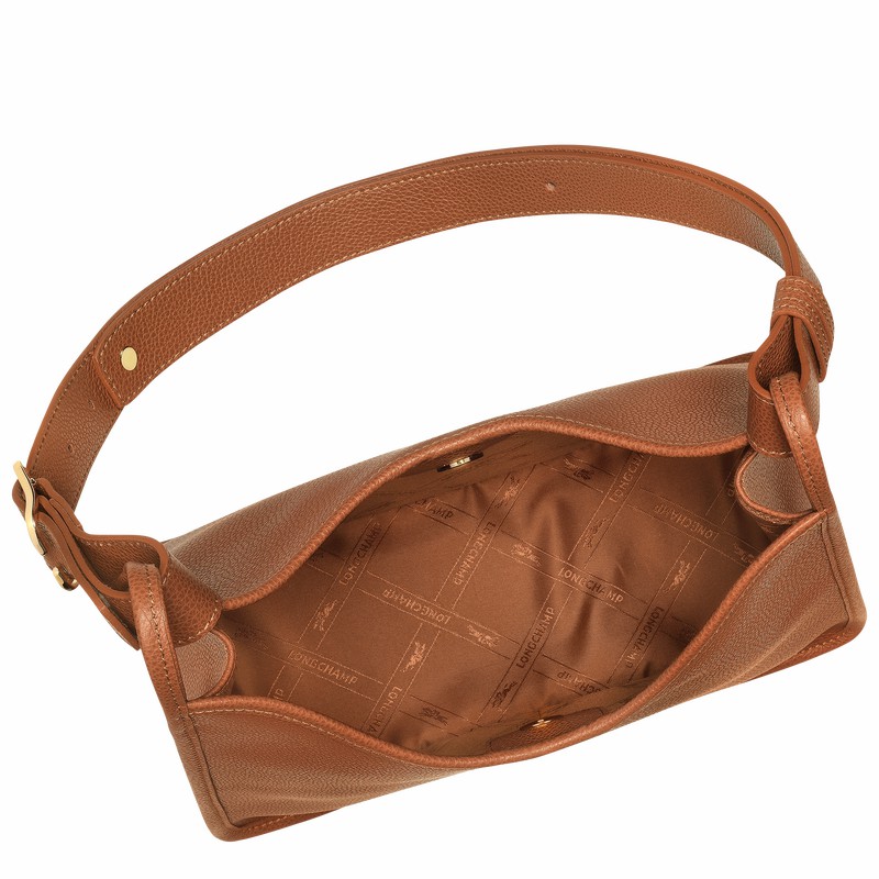 Longchamp Le FOULONNÉ M Hobo Tas Dames Caramel Belgium | 10155021121