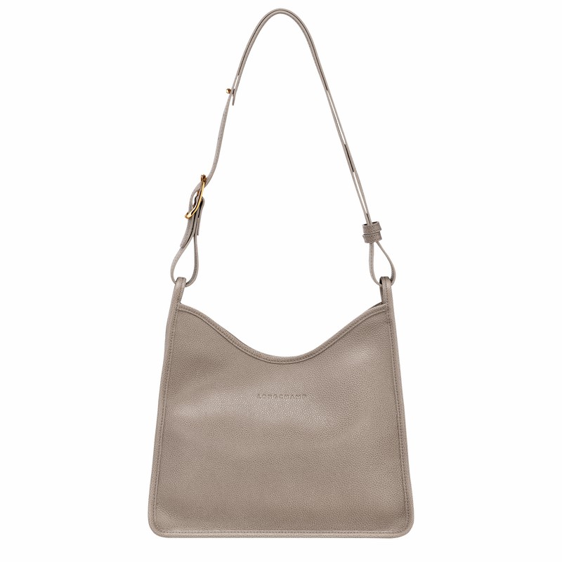 Longchamp Le FOULONNÉ M Hobo Tas Dames Grijs Belgium | 10155021P55