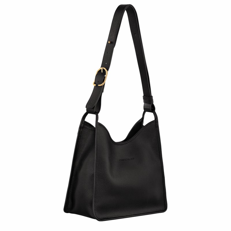 Longchamp Le FOULONNÉ M Hobo Tas Dames Zwart Belgium | 10155021001