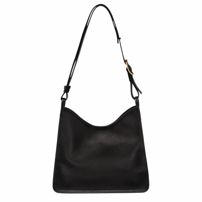 Longchamp Le FOULONNÉ M Hobo Tas Dames Zwart Belgium | 10155021001