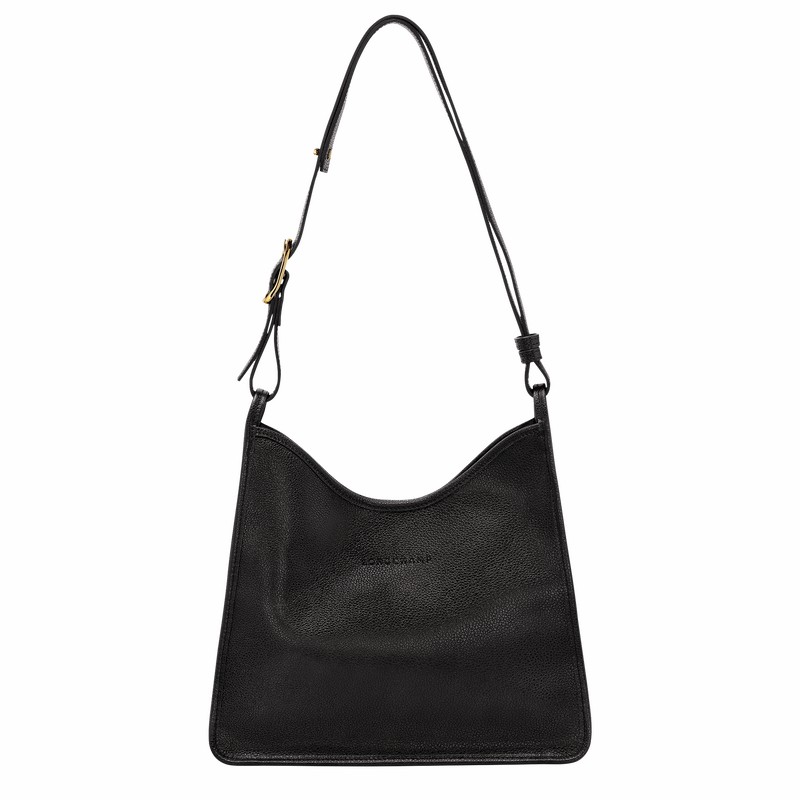 Longchamp Le FOULONNÉ M Hobo Tas Dames Zwart Belgium | 10155021001