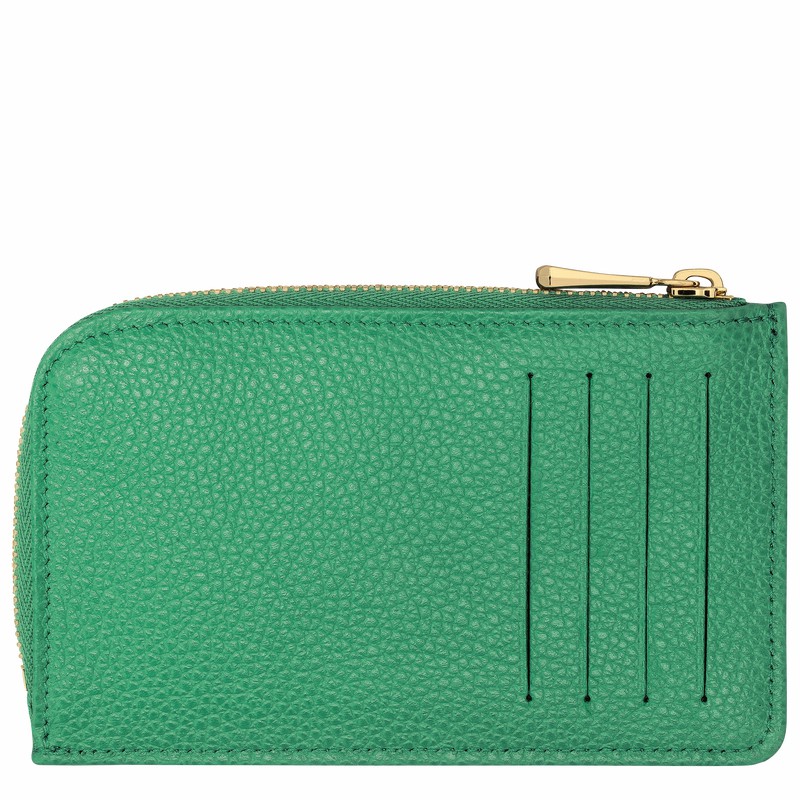 Longchamp Le FOULONNÉ Pasjeshouder Dames Groen Belgium | 30036021129