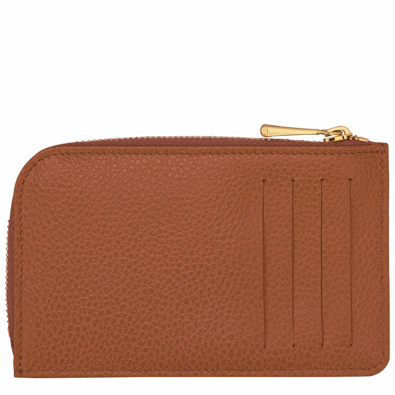 Longchamp Le FOULONNÉ Pasjeshouder Dames Caramel Belgium | 30036021121