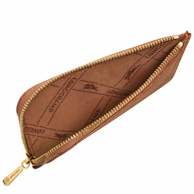 Longchamp Le FOULONNÉ Pasjeshouder Dames Caramel Belgium | 30036021121