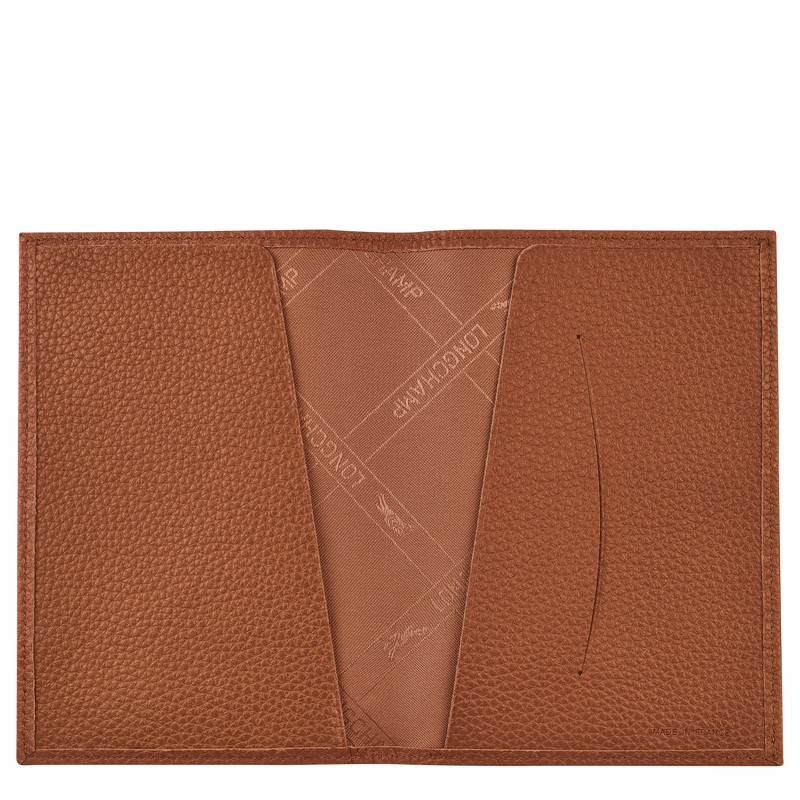 Longchamp Le FOULONNÉ Paspoorthouder Heren Caramel Belgium | L3416021121-