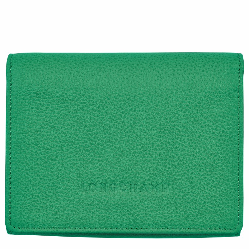 Longchamp Le FOULONNÉ Portefeuille Dames Groen Belgium | 30021021129