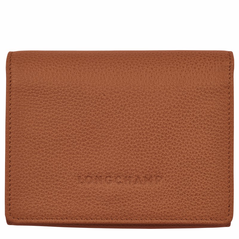 Longchamp Le FOULONNÉ Portefeuille Dames Caramel Belgium | 30021021121