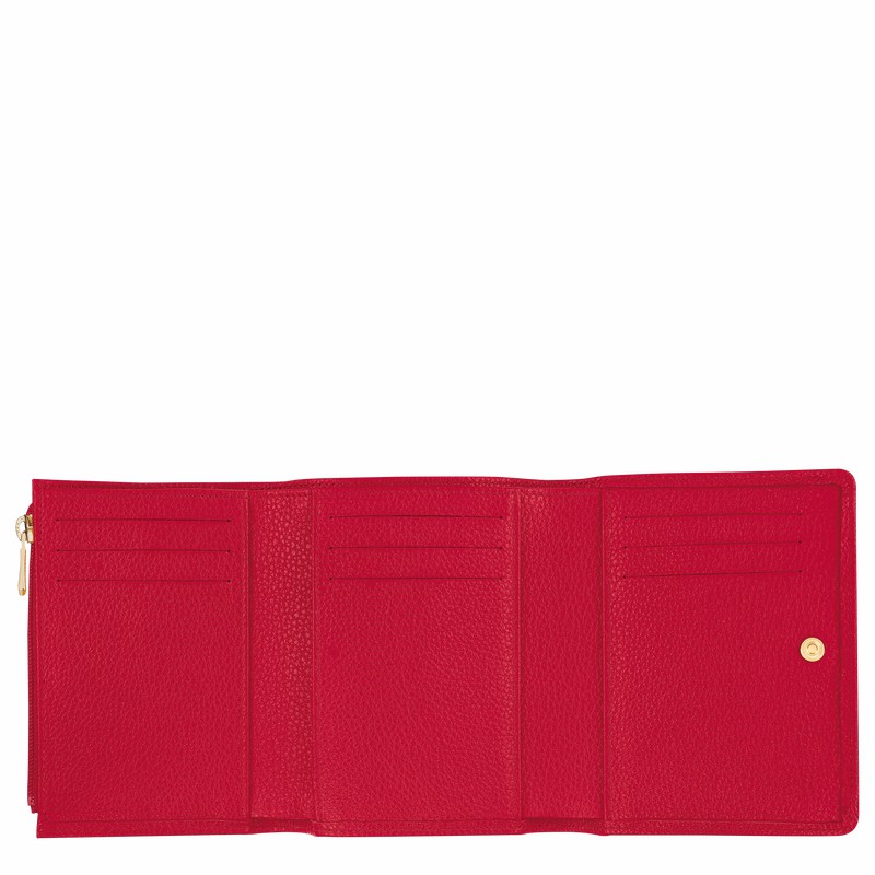 Longchamp Le FOULONNÉ Portefeuille Heren Rood Belgium | 30021021C39-