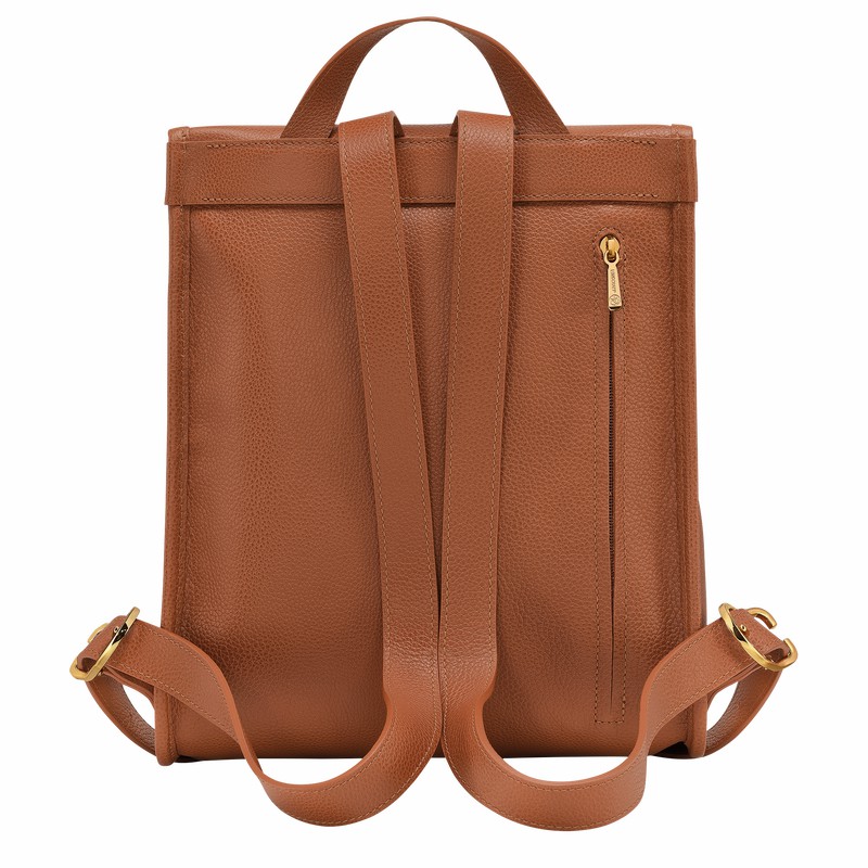 Longchamp Le FOULONNÉ Rugzakken Dames Caramel Belgium | 10195021121