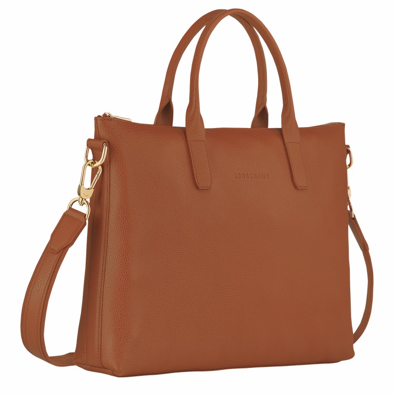 Longchamp Le FOULONNÉ S Aktentas Dames Caramel Belgium | 20032021121