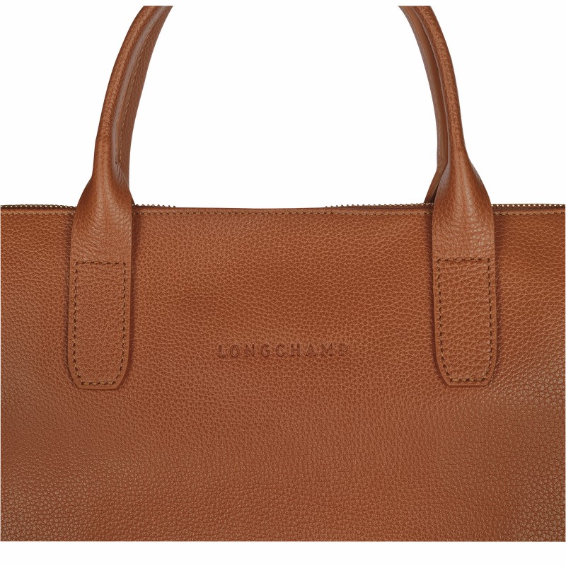 Longchamp Le FOULONNÉ S Aktentas Dames Caramel Belgium | 20032021121