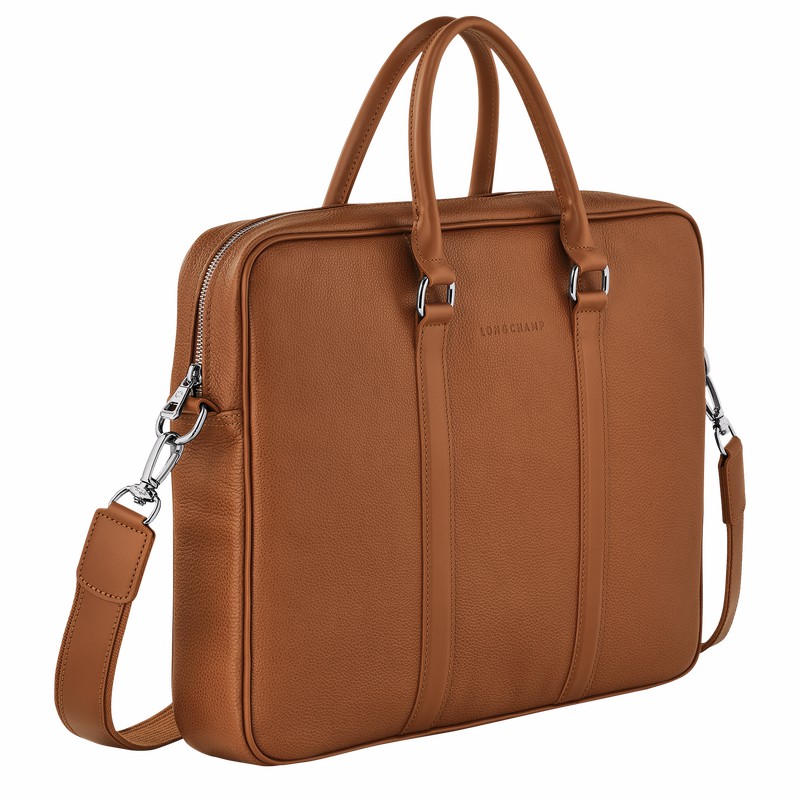 Longchamp Le FOULONNÉ S Aktentas Dames Caramel Belgium | L2122021F72