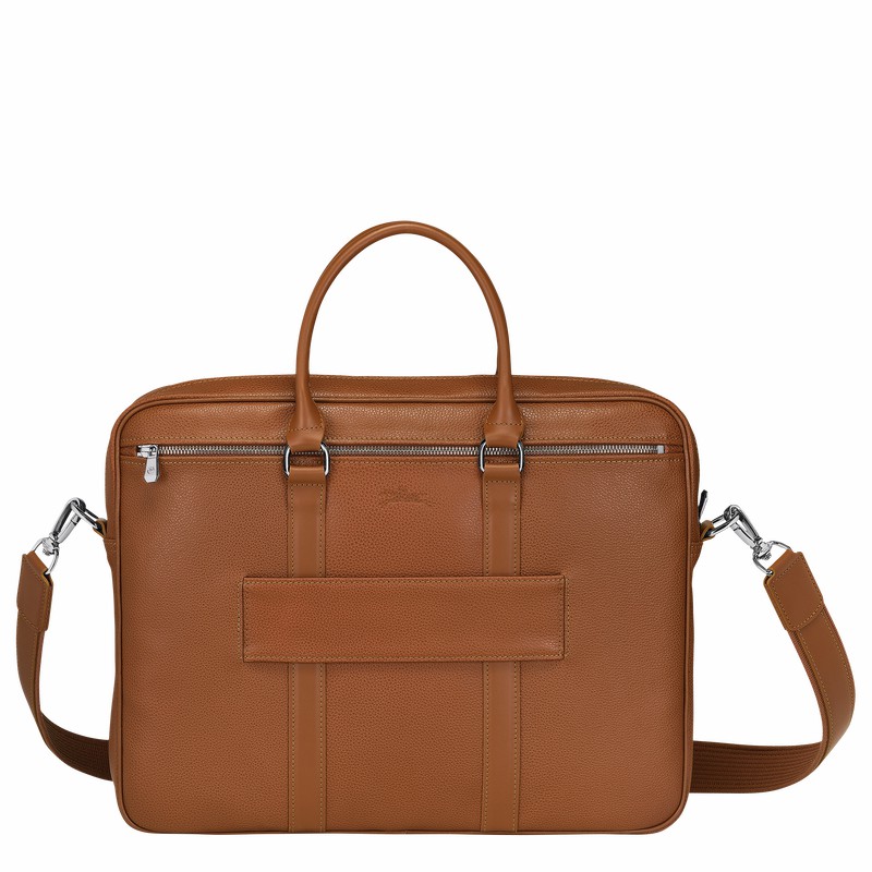 Longchamp Le FOULONNÉ S Aktentas Dames Caramel Belgium | L2122021F72