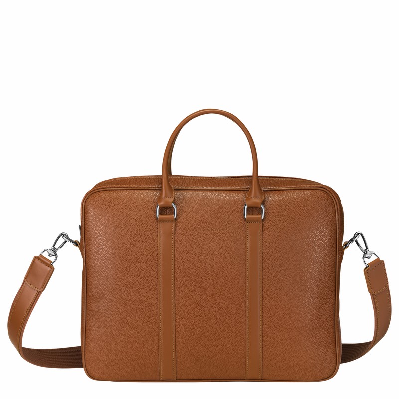 Longchamp Le FOULONNÉ S Aktentas Dames Caramel Belgium | L2122021F72