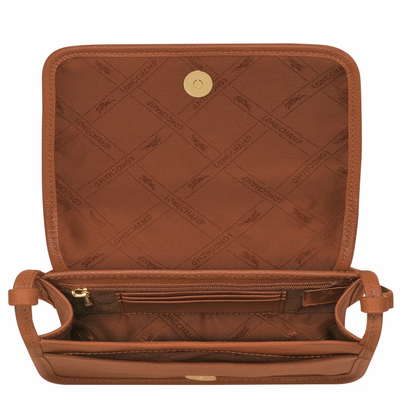 Longchamp Le FOULONNÉ XS Clutch Dames Caramel Belgium | 10133021121