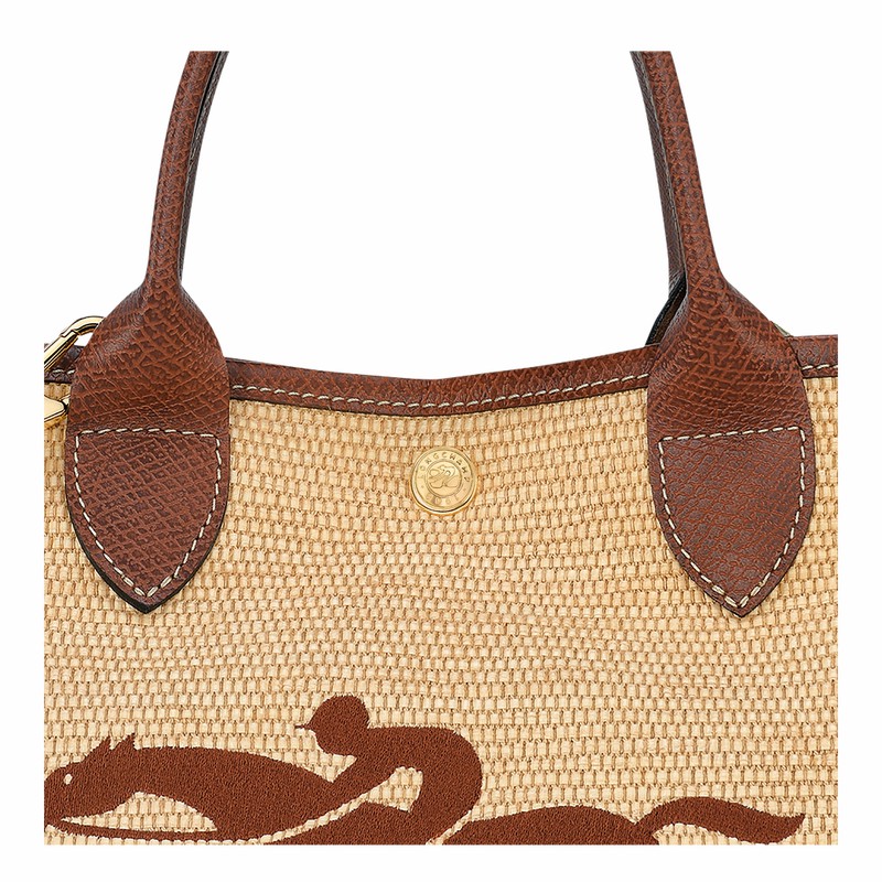 Longchamp Le Panier Pliage S Handtas Dames Bruin Belgium | 10144HZB035