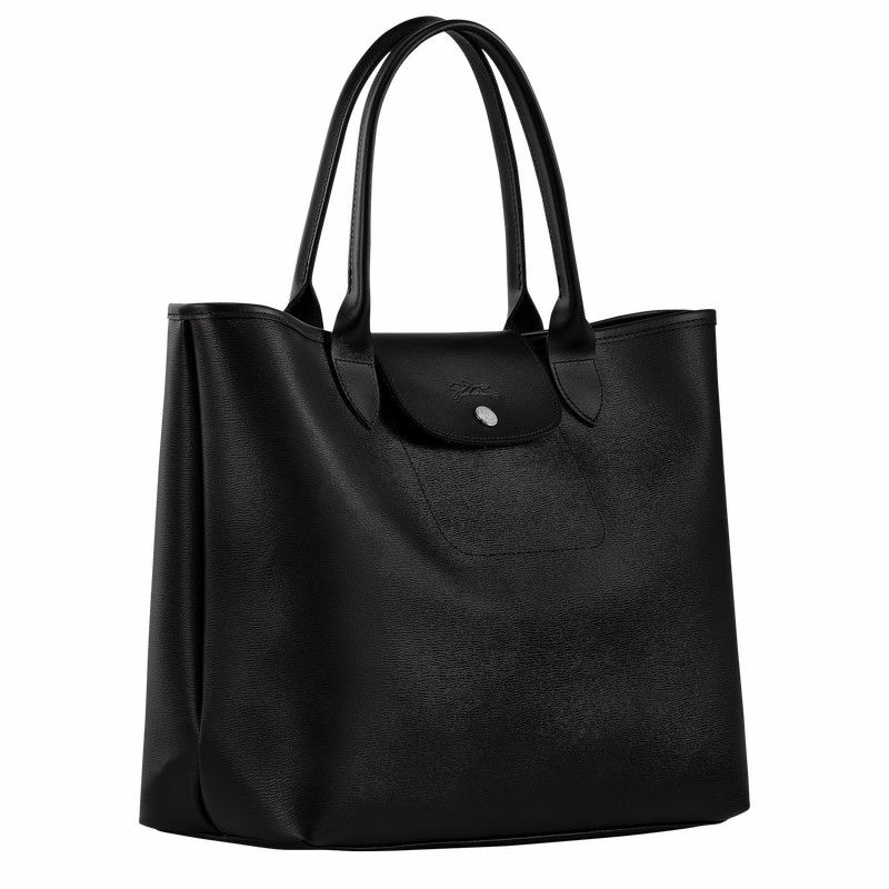 Longchamp Le Pliage City L Tote Tassen Dames Zwart Belgium | 10182HYQ001