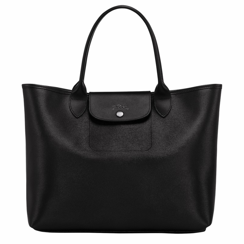 Longchamp Le Pliage City L Tote Tassen Dames Zwart Belgium | 10182HYQ001