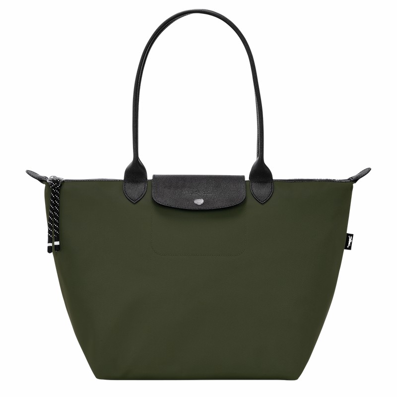 Longchamp Le Pliage Energy L Tote Tassen Dames Khaki Belgium | L1899HSR892